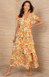 Milena Chiffon Maxi Dress, color_Orange