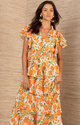 Milena Chiffon Maxi Dress, color_Orange