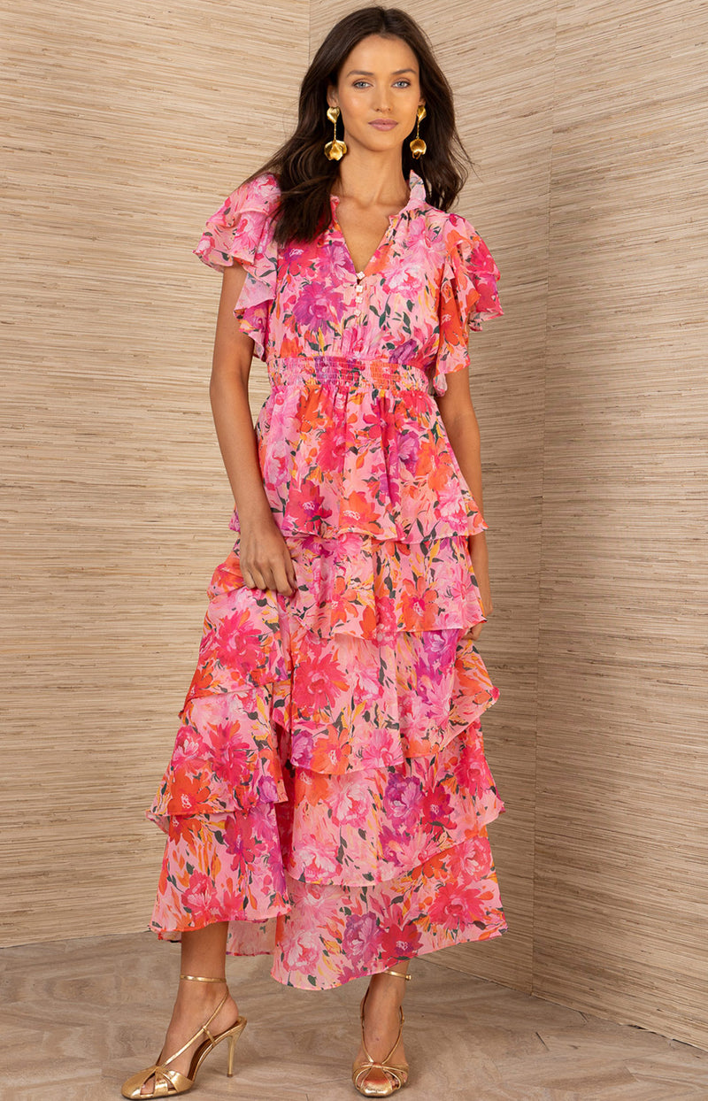 Milena Chiffon Maxi Dress (Copy) Orange / S