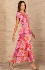 Milena Chiffon Maxi Dress, color_Pink
