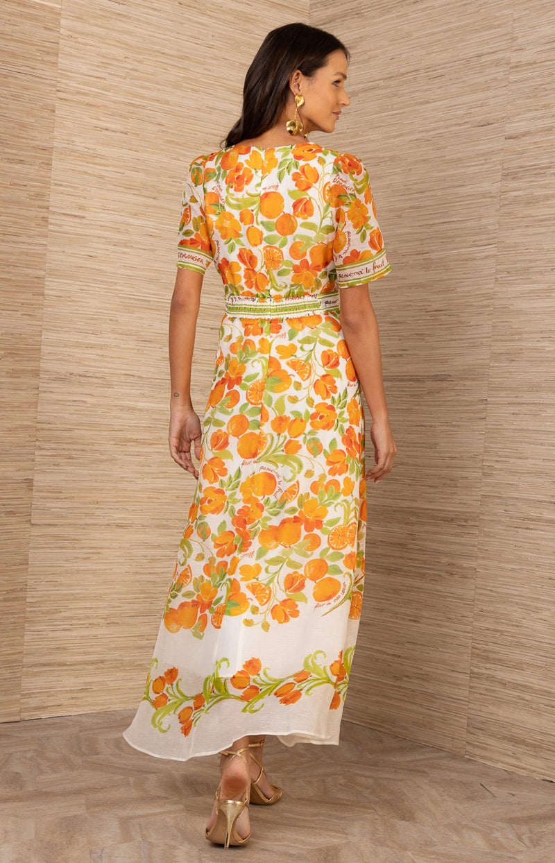 orange organza dress Jaylee Maxi / L Formal Gown Fitted Ribbed Midi Dress Color:Ivory And Black fc_productline_dress