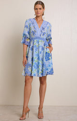 Tara Chiffon Dress, color_blue