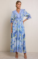 Meridian Chiffon Maxi Dress, color_blue