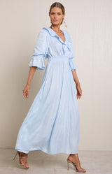 Meridian Charmeuse Maxi Dress, color_blue