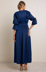 Meridian Charmeuse Maxi Dress, color_Indigo