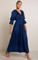 Meridian Charmeuse Maxi Dress, color_Indigo