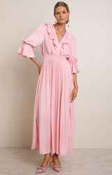 Meridian Charmeuse Maxi Dress, color_Pink