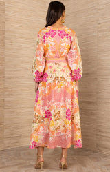 Baia Linen Dress,color_Pink