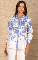 Valencia Poplin Top, color_blue