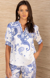 Arlet Charmeuse Top, color_ Navy
