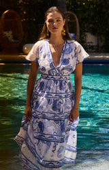 Azeneth Midi Dress, color_Navy