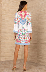 Dulcie Matte Jersey Dress, color _ Ivory 