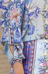 Dana Silk Top,Color_Blue 