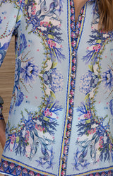 Dana Silk Top,Color_Blue 