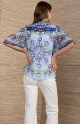 Liam Chiffon Top, Color_Blue