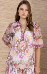 Liam Chiffon Top, Color_Pink