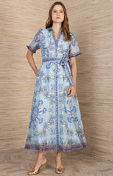 Cosette Organza Dress, Color_Blue