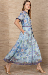 Cosette Organza Dress, Color_Blue