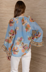 Aura Voile Top, Color_ Blue
