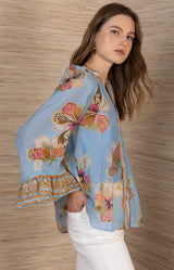 Aura Voile Top, Color_ Blue
