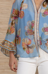 Aura Voile Top, Color_ Blue