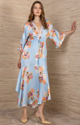 Charmeuse Midi Dress, Color_Blue
