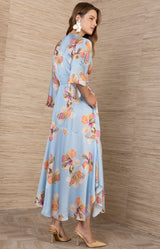 Charmeuse Midi Dress, Color_Blue