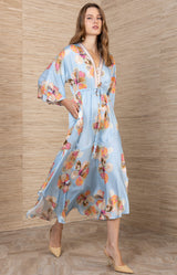 Charmeuse Midi Dress, Color_Blue