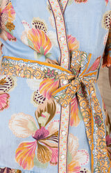 Brody Embroidered Linen Dress, Color_Blue