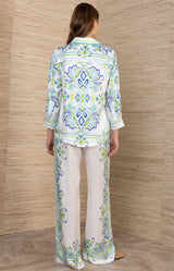 Dot Charmeuse Top, Color_Blue