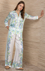 Dot Charmeuse Top, Color_Blue