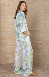 Dot Charmeuse Top, Color_Blue