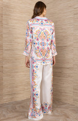 Dot Charmeuse Top, Color_Pink