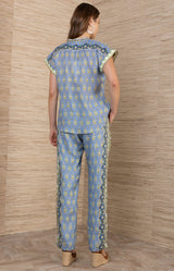 Nelly Linen Top, Color_Blue 