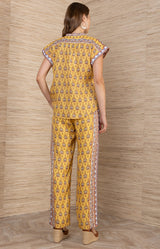 Nelly Linen Top, Color_Yellow