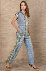 Bibiana Linen Pants, Color_Blue 
