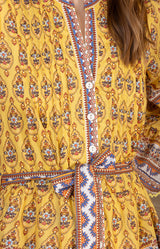 Idalia Pintuck Dress, Color_Yellow