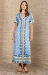 Bruna Jersey Dress, Color_Blue 