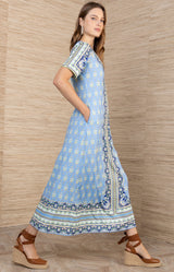 Bruna Jersey Dress, Color_Blue 
