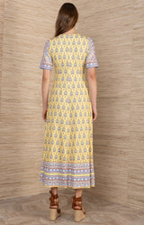 Bruna Jersey Dress, Color_Yellow