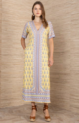 Bruna Jersey Dress, Color_Yellow