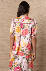 Scottie Silk Top, Color-Pink