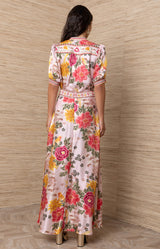 Nella Charmeuse Skirt , Color-Pink