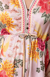 Aoife Charmeuse Midi Dress, Color-Pink