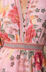 Wisteria Chiffon Dress, Color-Pink
