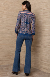 Berta Jersey Top, Color_Navy