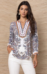 Berta Jersey Top, Color_Ivory