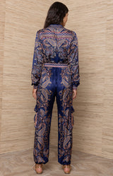 Salome Charmeuse Pant, Color_Navy