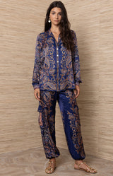 Salome Charmeuse Pant, Color_Navy