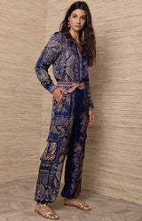 Salome Charmeuse Pant, Color_Navy